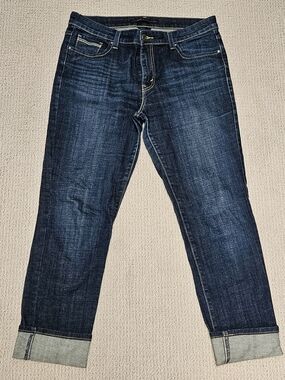 Levi’s Mid Rise Skinny Cuffed Jeans Dark Wash Size 12 M